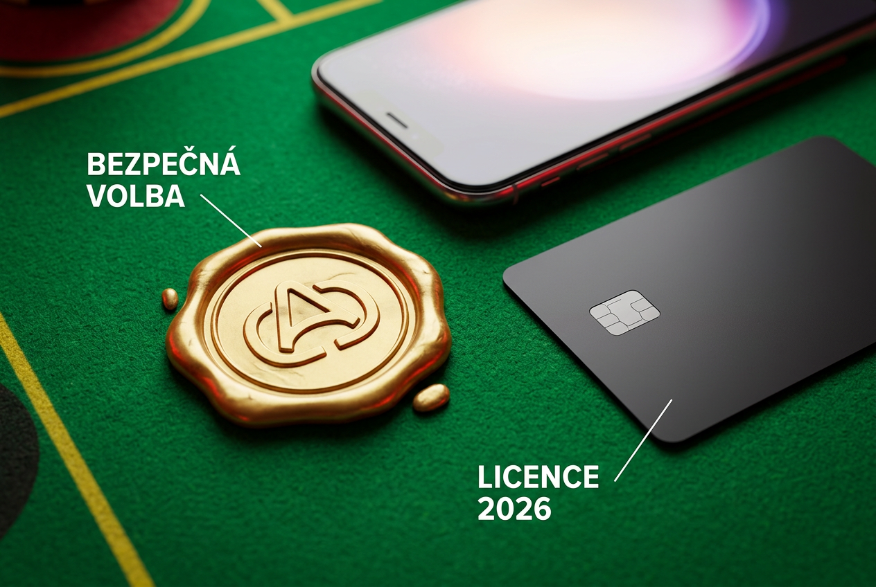 Infografika znázorňující prvky bezpečného a licencovaného kasina